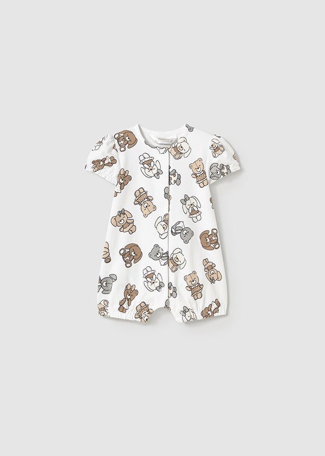Pagliaccetto neonata Mayoral Newborn grafica orsetti bianco Mayoral Bianco