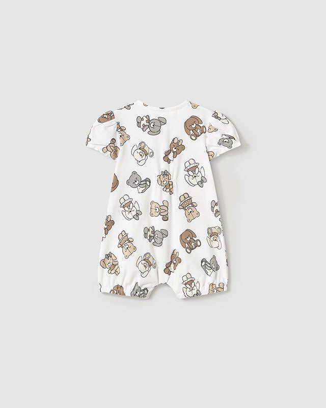 Pagliaccetto neonata Mayoral Newborn grafica orsetti bianco Mayoral Bianco