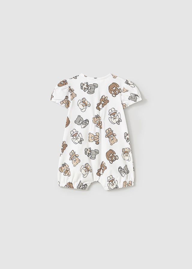 Pagliaccetto neonata Mayoral Newborn grafica orsetti bianco Mayoral Bianco
