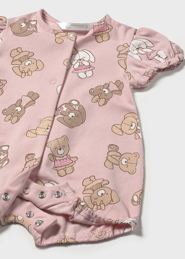 Pagliaccetto neonata Mayoral Newborn grafica orsetti rosa Mayoral Rosa