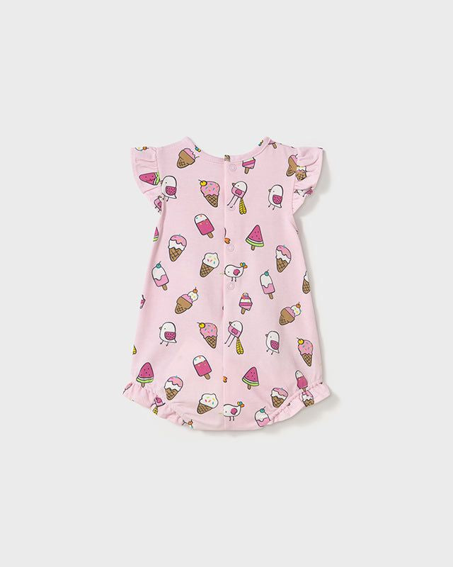 Pagliaccetto neonata Mayoral Newborn uccellini rosa tulipano Mayoral Tinta unita