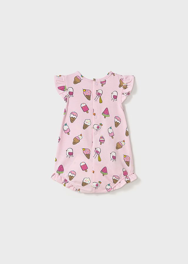 Pagliaccetto neonata Mayoral Newborn uccellini rosa tulipano Mayoral Tinta unita