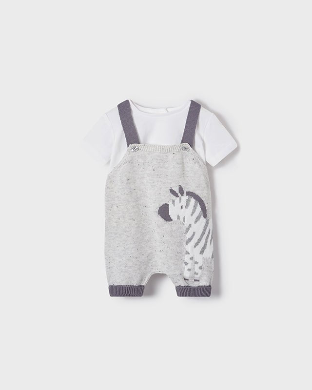Pagliaccetto salopette 2 pezzi neonato Maoyral Newborn "Zebra " - ErreGiModaBimbo