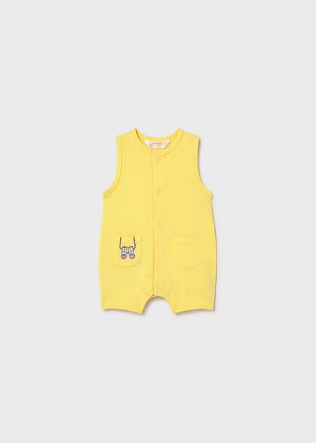 Pagliaccetto smanicato con cappello neonato Mayoral Newborn giallo Mayoral 0-1 Mesi 55cm