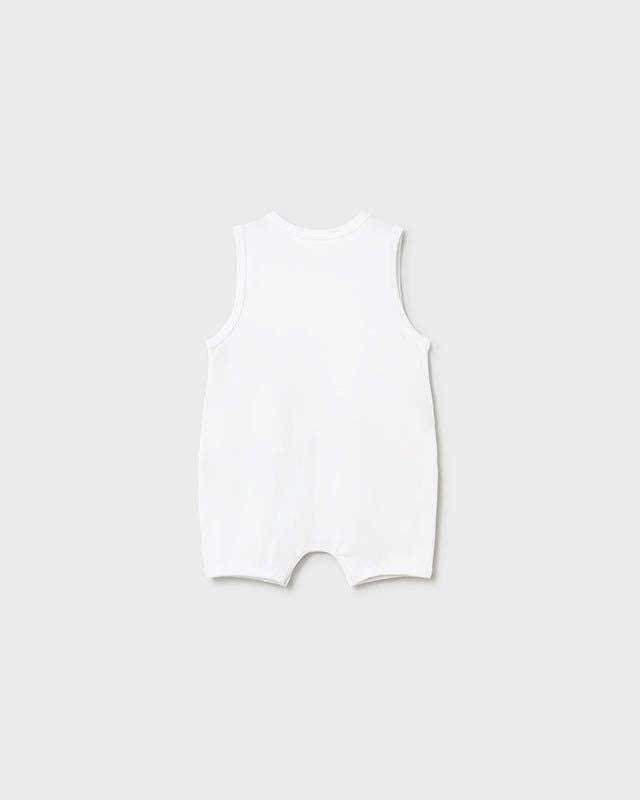 Pagliaccetto smanicato neonato Mayoral Newborn safari bianco Mayoral 0-1 Mesi 55cm