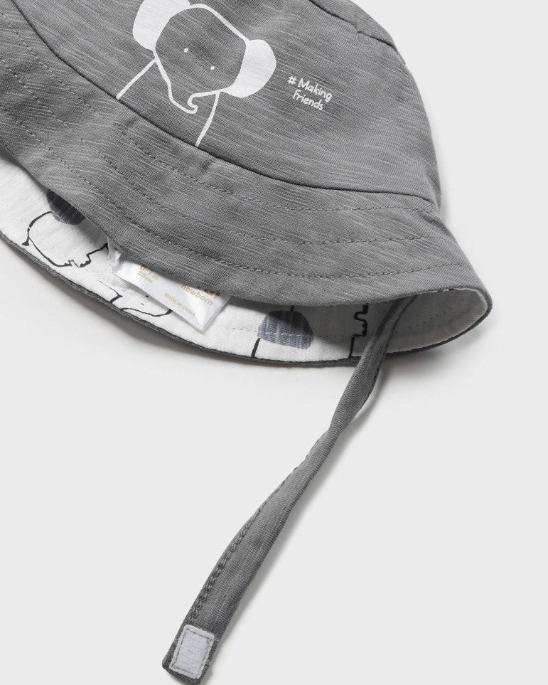 Pagliaccetto smanicato con cappello neonato Mayoral Newborn grigio - ErreGiModaBimbo
