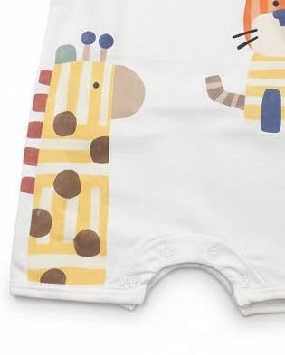 Pagliaccetto smanicato neonato Mayoral Newborn safari bianco Mayoral 0-1 Mesi 55cm