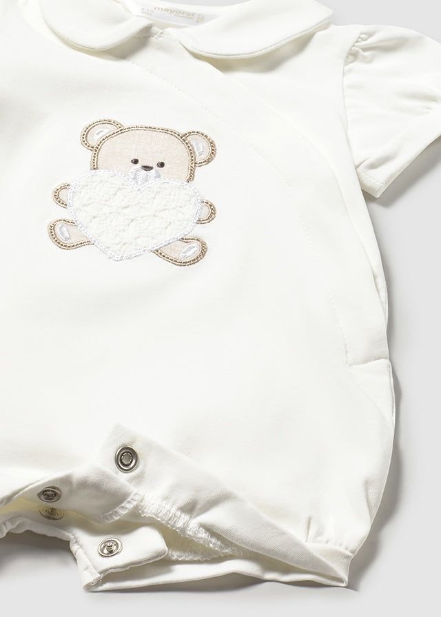 Pagliaccetto neonata elegante panna Mayoral Newborn orsetti o bianco Mayoral 0-1 Mesi 55cm