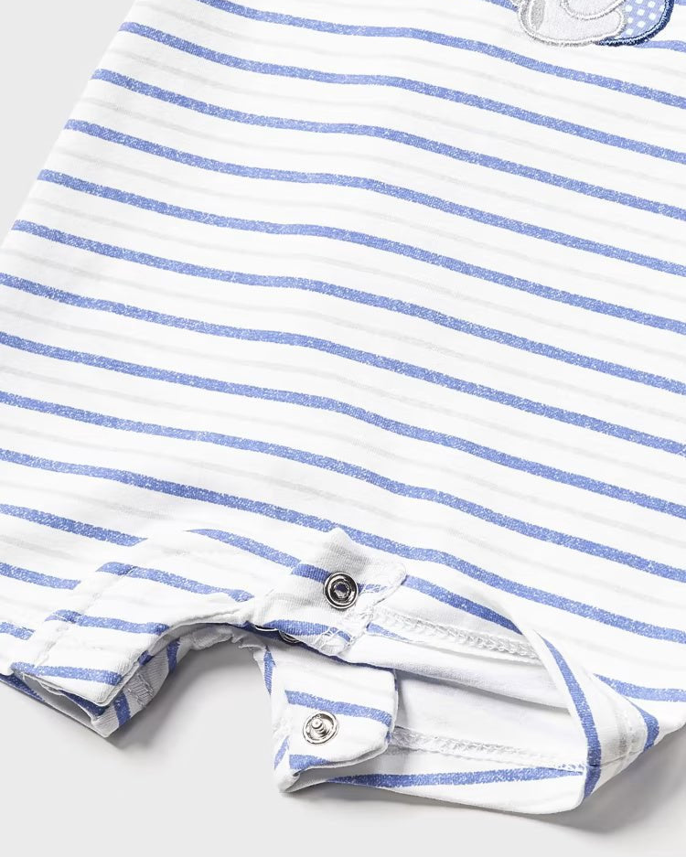Paglieccetto motivo orsetto cotone neonato Mayoral Newborn righe royal - ErreGiModaBimbo