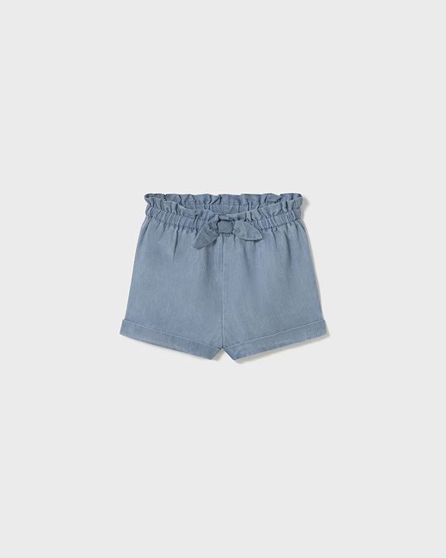 Pantaloncini fiocco neonata Mayoral Newborn blu jeans Mayoral Blu