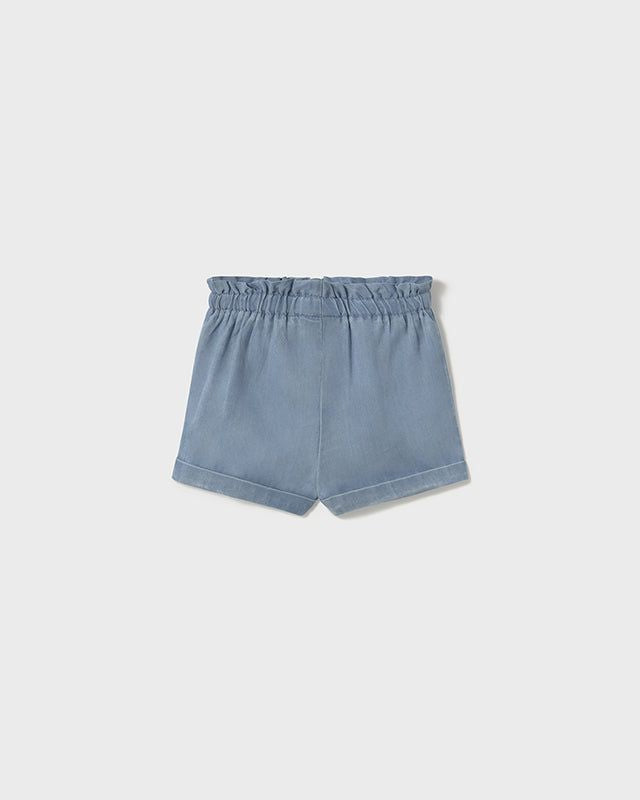 Pantaloncini fiocco neonata Mayoral Newborn blu jeans Mayoral Blu