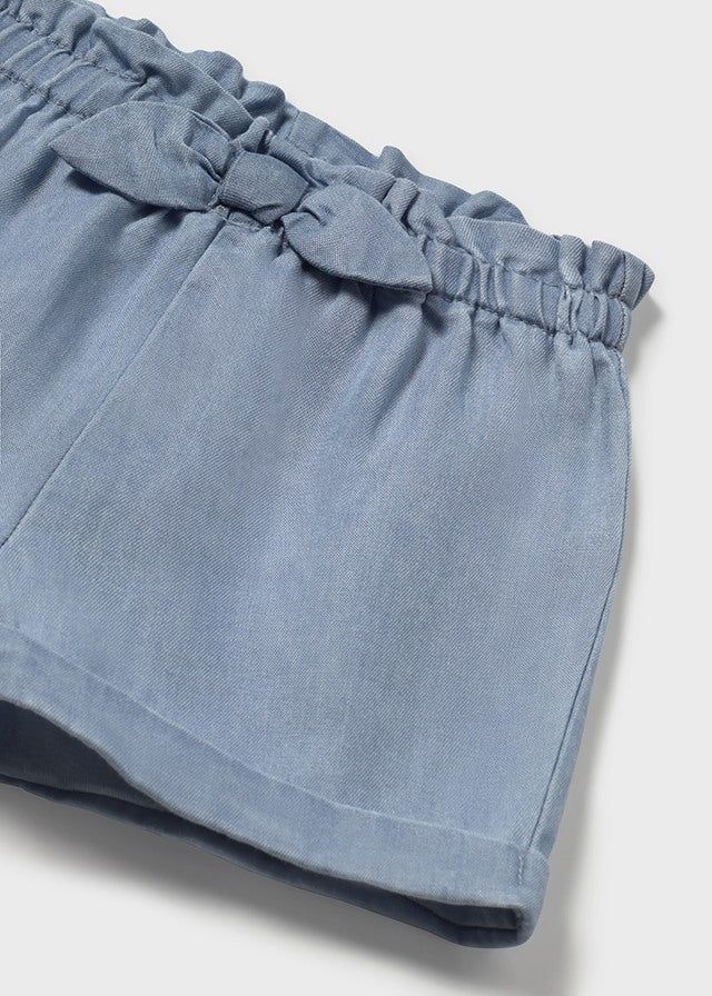 Pantaloncini fiocco neonata Mayoral Newborn blu jeans Mayoral Blu