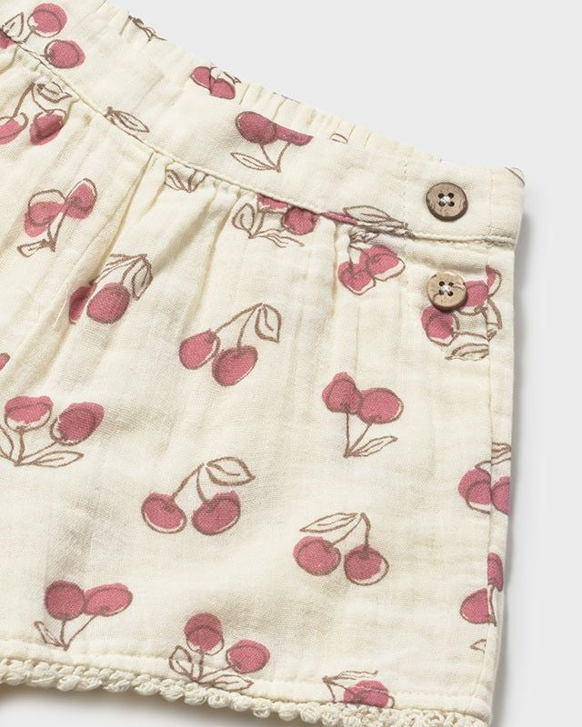 Pantaloncini neonata con stampa ciliegie Mayoral Mayoral 6 Mesi 68cm