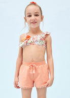 Pantaloncino bambina Mayoral cotone sostenibile pesca - ErreGiModaBimbo