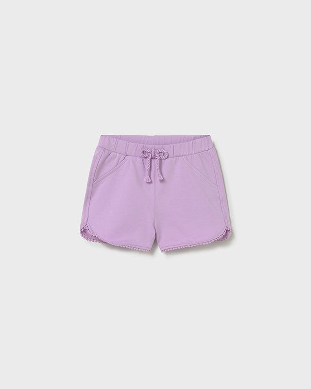 Pantaloncini neonata Mayoral basic in felpa lilla Mayoral 6 Mesi 68cm