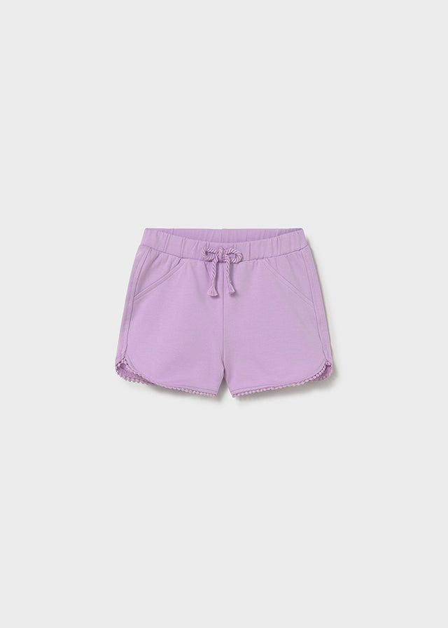 Pantaloncini neonata Mayoral basic in felpa lilla Mayoral 6 Mesi 68cm