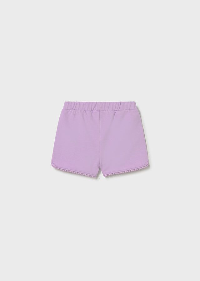 Pantaloncini neonata Mayoral basic in felpa lilla Mayoral 6 Mesi 68cm