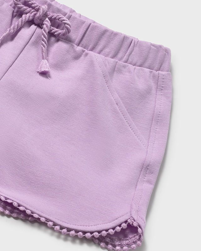Pantaloncini neonata Mayoral basic in felpa lilla Mayoral 6 Mesi 68cm