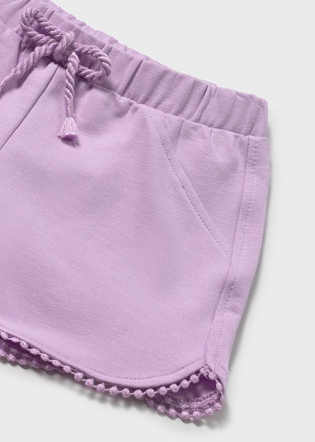 Pantaloncini neonata Mayoral basic in felpa lilla Mayoral 6 Mesi 68cm