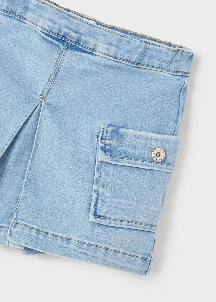 Pantaloncino cargo bambina Mayoral jeans chiaro Mayoral Jeans