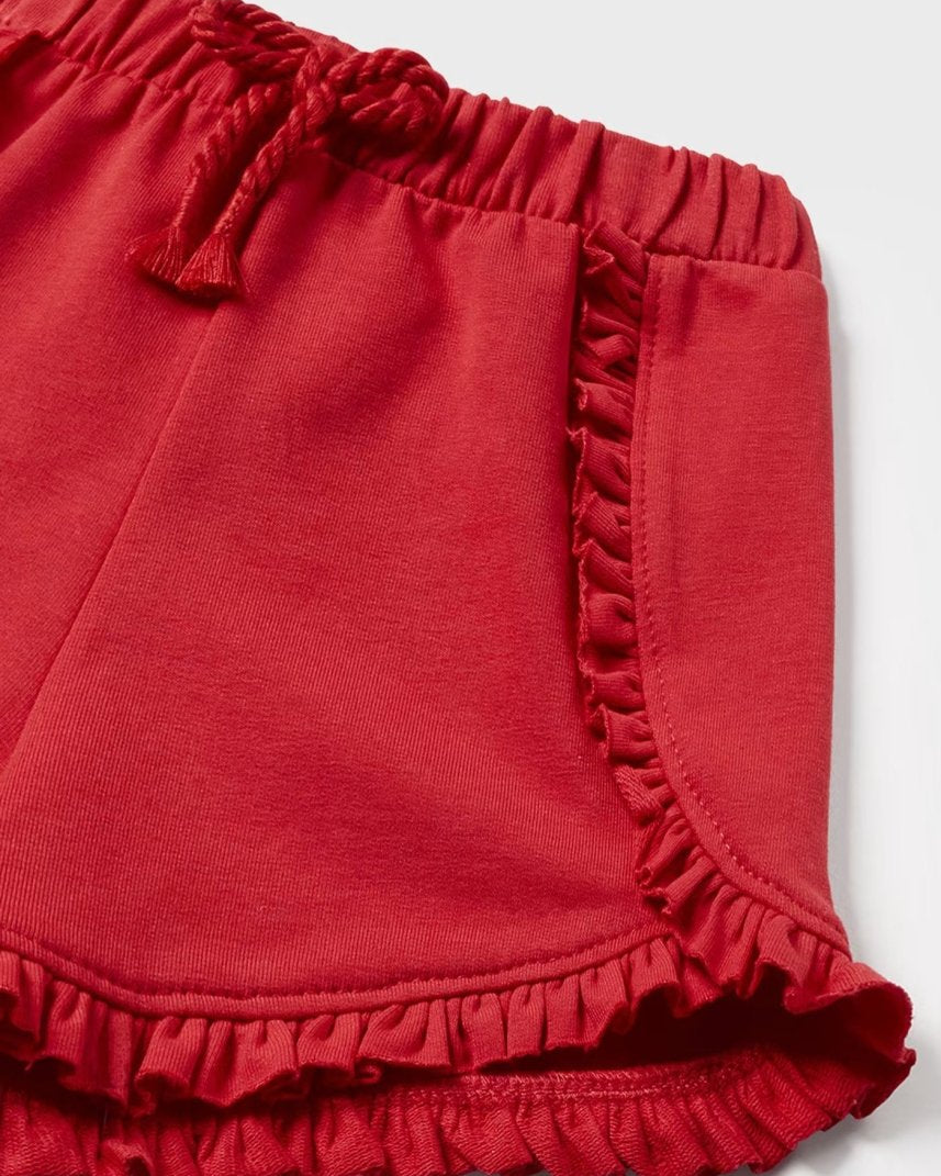 Pantaloncino cotone sostenibile neonata Mayoral rosso - ErreGiModaBimbo