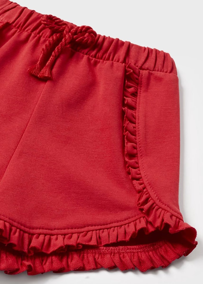 Pantaloncino cotone sostenibile neonata Mayoral rosso - ErreGiModaBimbo