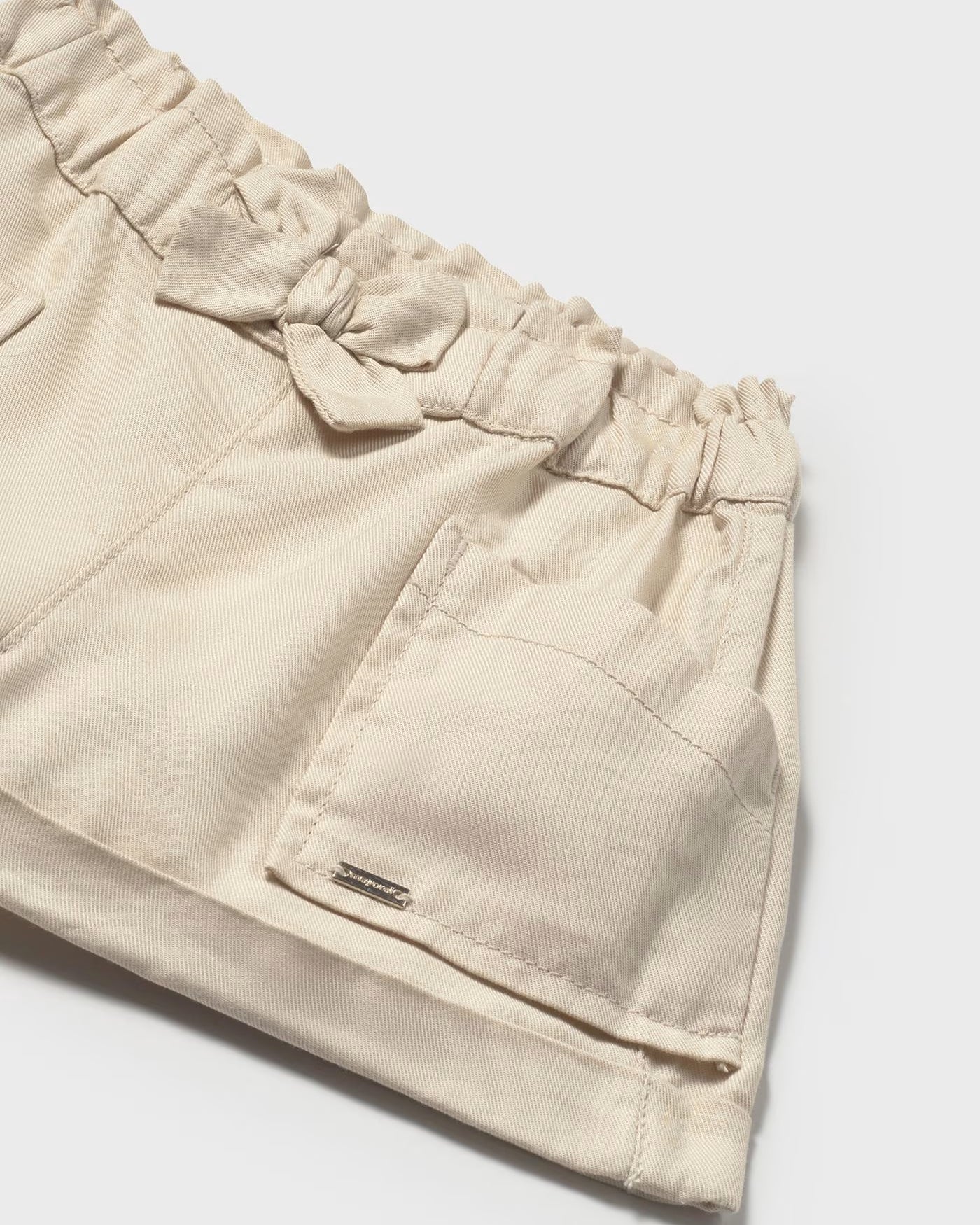 Pantaloncino fiocco neonata Mayoral beige chiaro Mayoral Beige