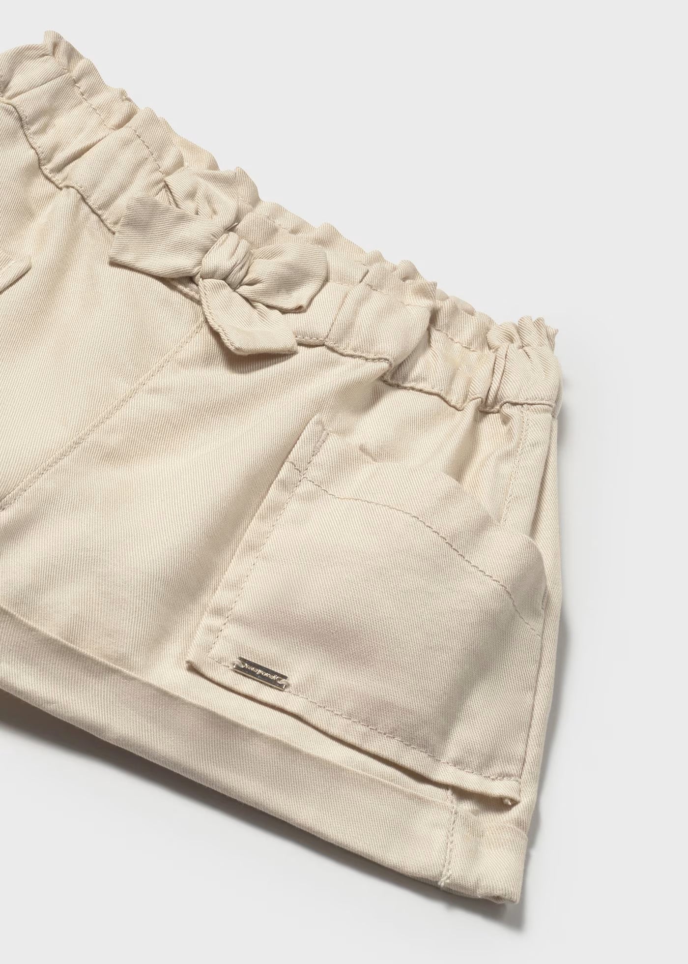 Pantaloncino fiocco neonata Mayoral beige chiaro Mayoral Beige