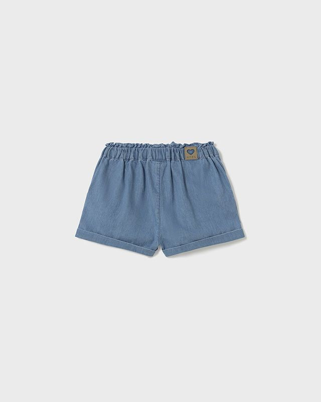 Pantaloncino fiocco neonata Mayoral jeans chiaro Mayoral Azzurro