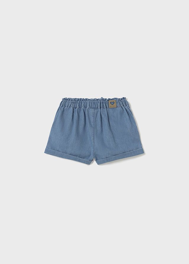 Pantaloncino fiocco neonata Mayoral jeans chiaro Mayoral Azzurro