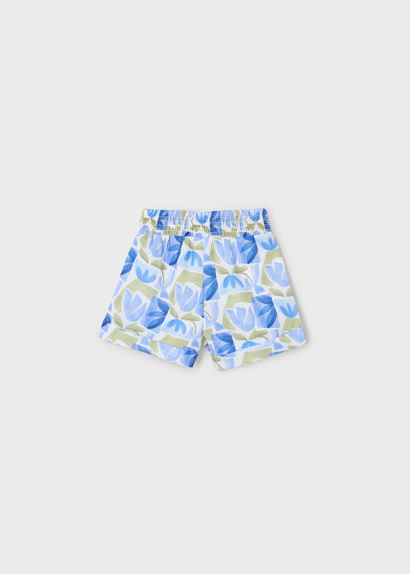 Pantaloncino fiori geometrico bambina Mayoral blu indaco Mayoral Blu