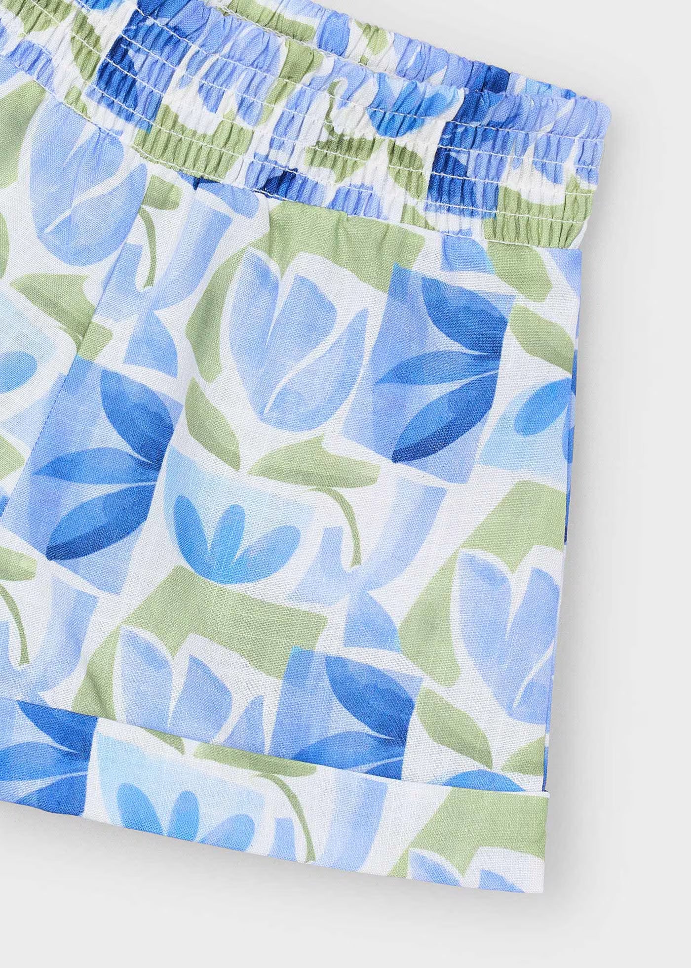 Pantaloncino fiori geometrico bambina Mayoral blu indaco Mayoral Blu