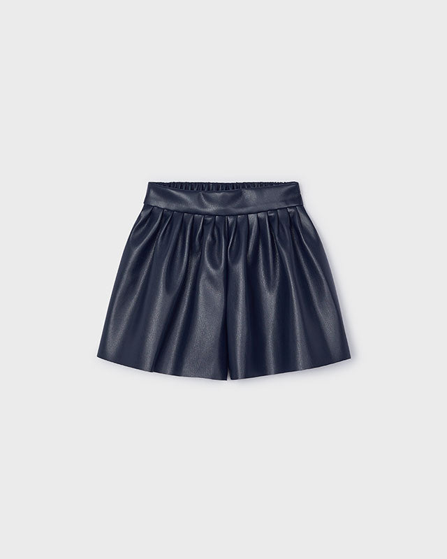 Pantaloncino gonna bambina Mayoral similpelle blu marino Mayoral Blu