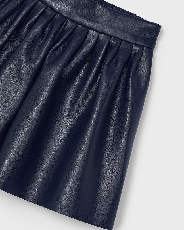 Pantaloncino gonna bambina Mayoral similpelle blu marino Mayoral Blu