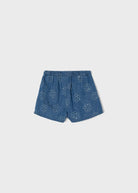 Pantaloncino jeans bambina Mayoral flower - ErreGiModaBimbo