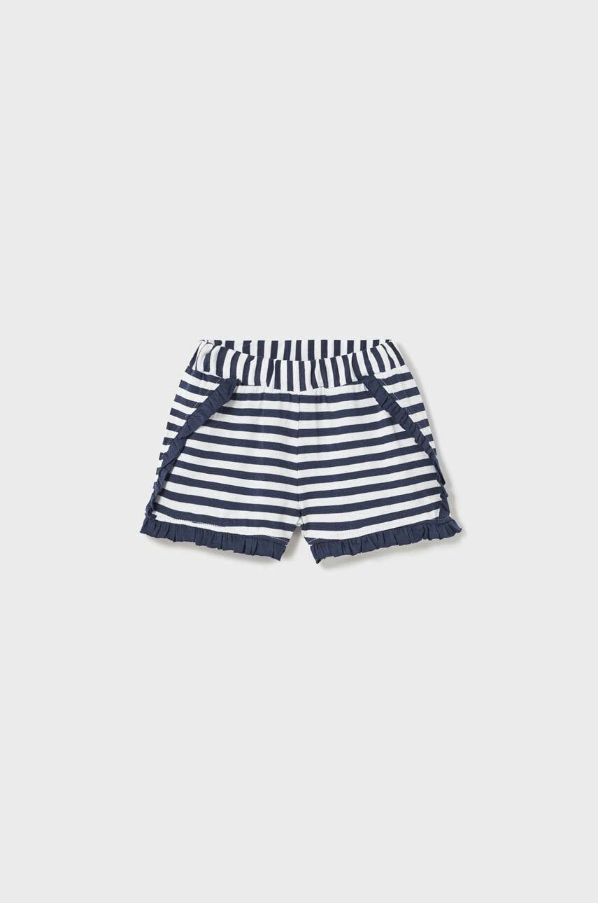 Pantaloncino neonata Mayoral floreale e righe blu marino Mayoral 6 Mesi 68cm