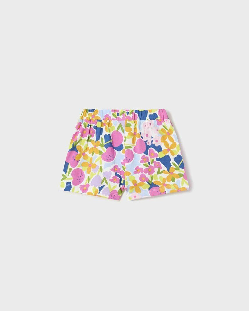 Pantaloncino neonata Mayoral floreale e righe blu marino Mayoral 6 Mesi 68cm