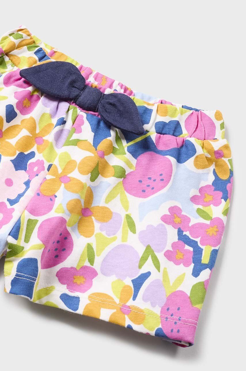 Pantaloncino neonata Mayoral floreale e righe blu marino Mayoral 6 Mesi 68cm