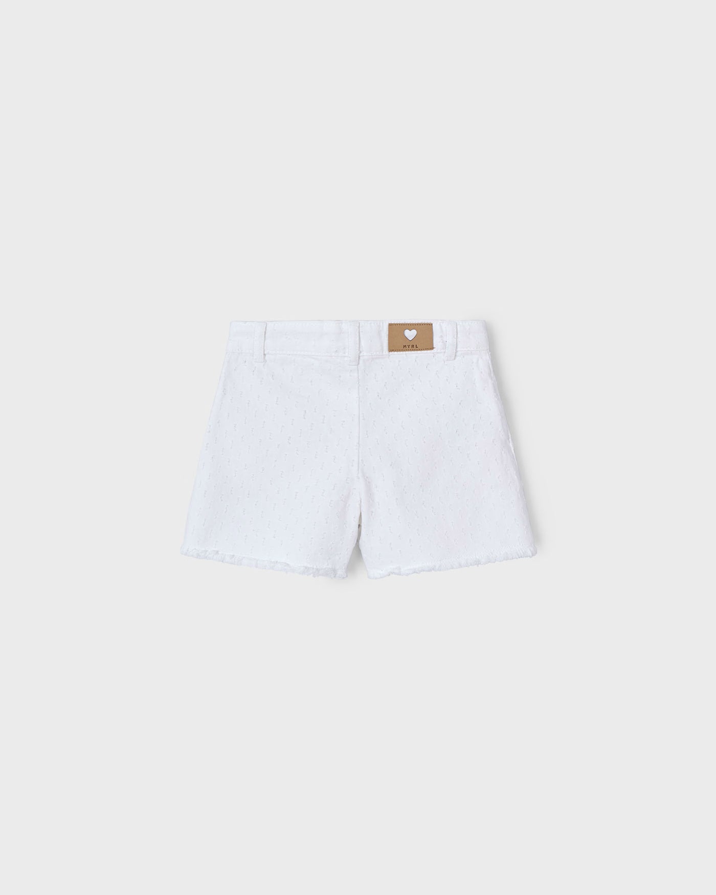 Pantaloncino orlo sfrangiato bambina Mayoral bianco Mayoral Bianco