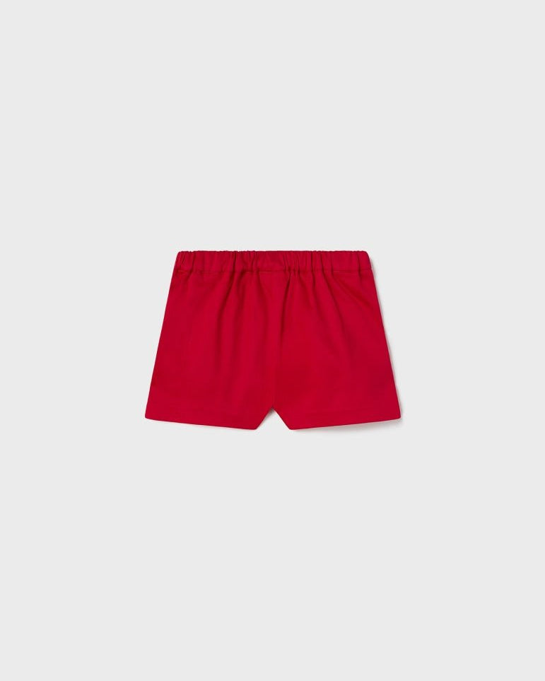 Pantaloncino satin si cotone neonata Mayoral rosso - ErreGiModaBimbo