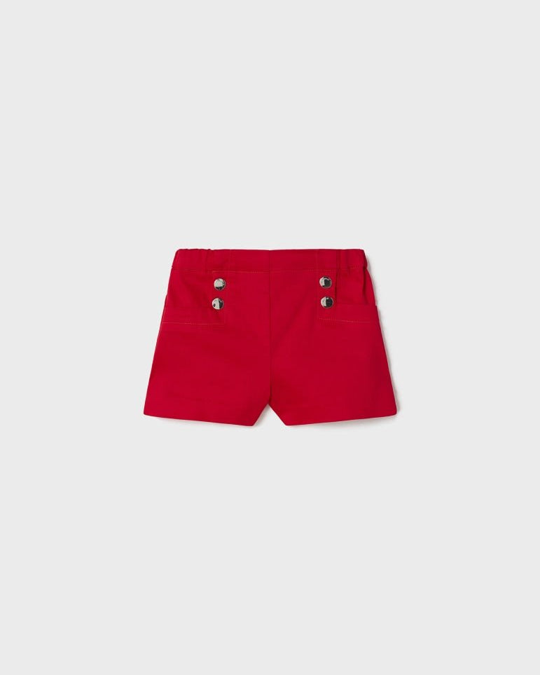 Pantaloncino satin si cotone neonata Mayoral rosso - ErreGiModaBimbo