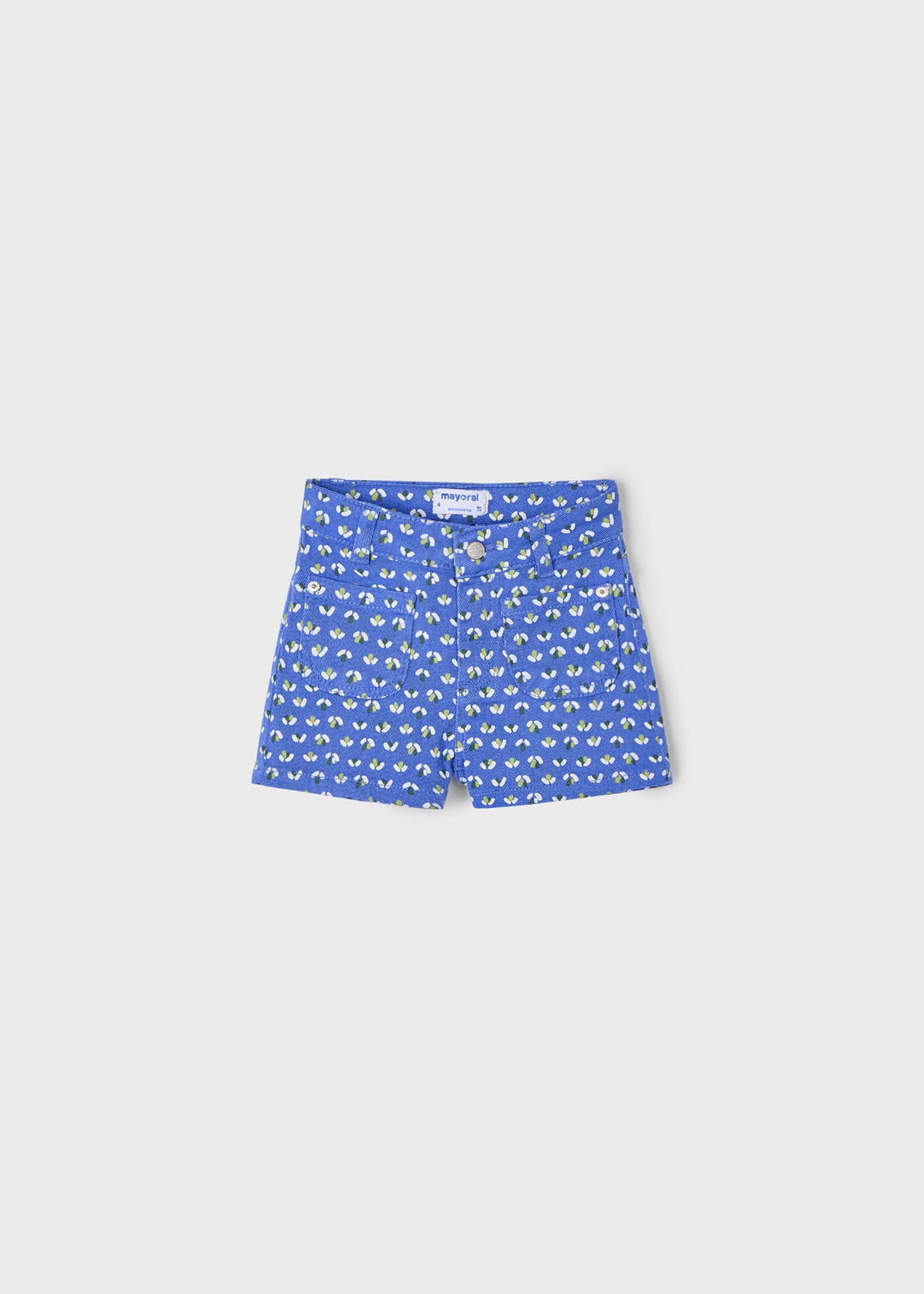 Pantaloncino stampato bambina Mayoral blu indaco fantasia Mayoral Indaco