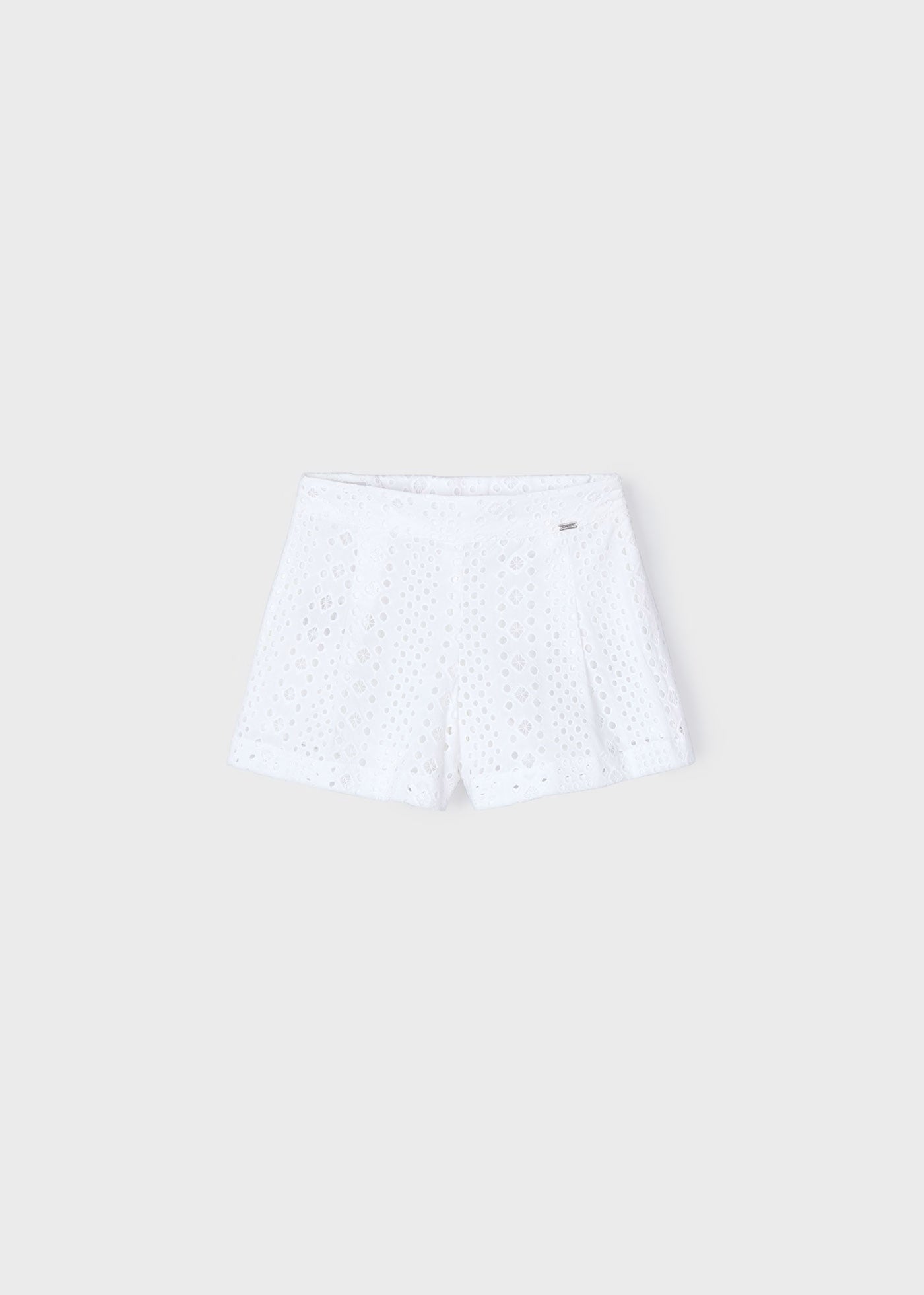 Pantaloncino traforato bambina Mayoral bianco Mayoral Bianco