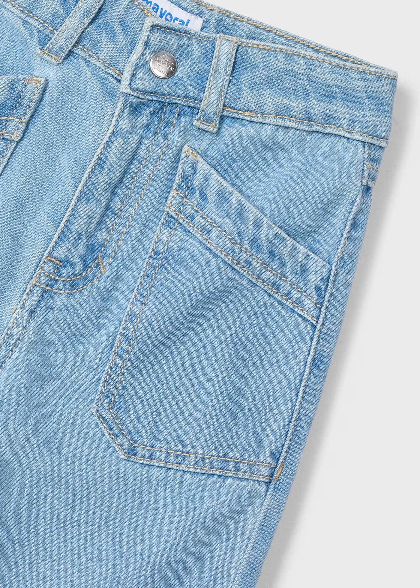 Pantalone ampio bambina Mayoral jeans chiaro Mayoral Azzurro