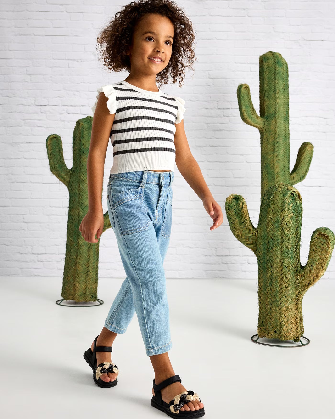 Pantalone ampio bambina Mayoral jeans chiaro Mayoral Azzurro