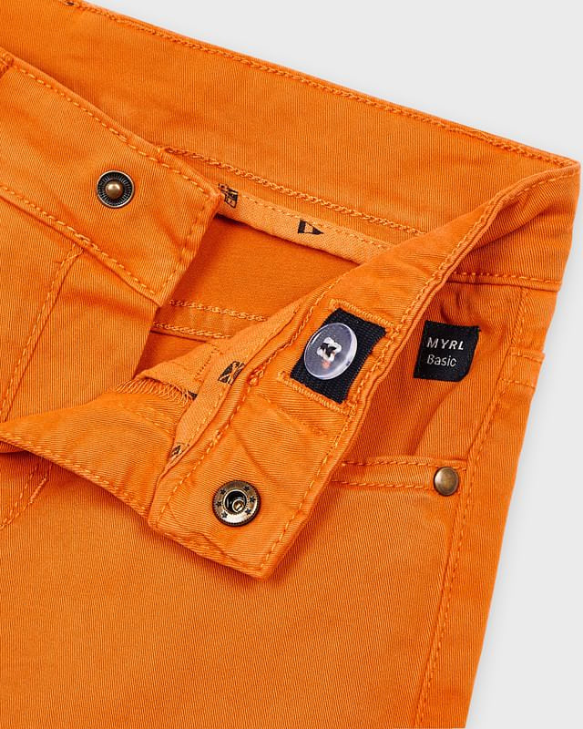 Pantalone basic bambino Mayoral 5 tasche slim fit arancione - ErreGiModaBimbo