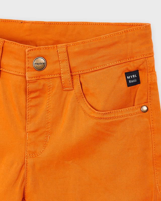 Pantalone basic bambino Mayoral 5 tasche slim fit arancione - ErreGiModaBimbo