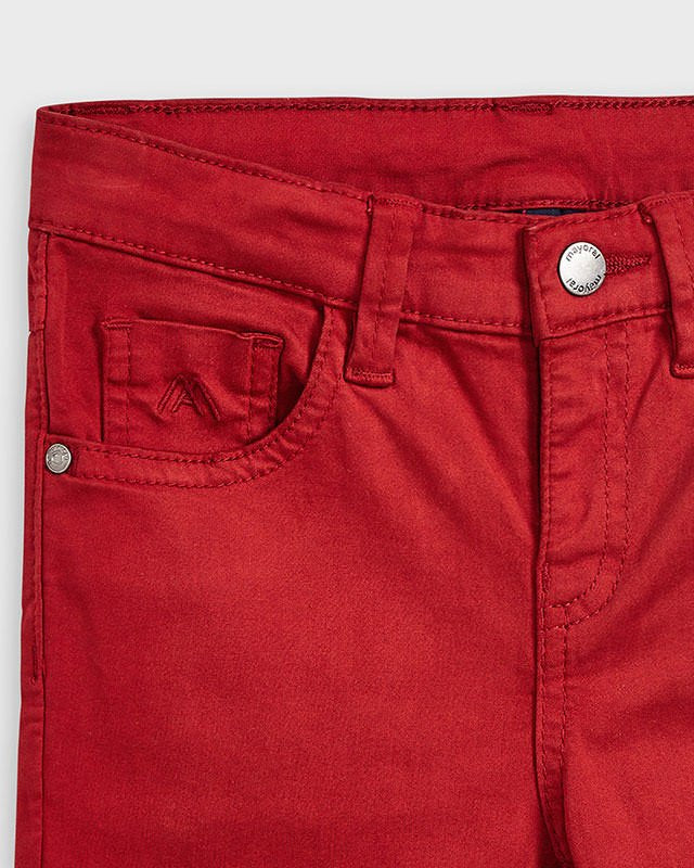 Pantalone basic bambino Mayoral 5 tasche slim fit Rosso - ErreGiModaBimbo