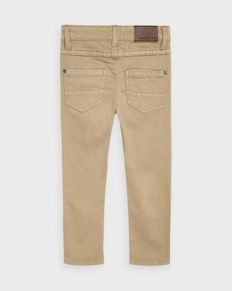 Pantalone basico bambino Mayoral 5 tasche slim fit Beige - ErreGiModaBimbo
