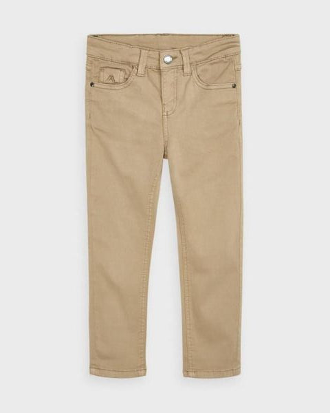 Pantalone basico bambino Mayoral 5 tasche slim fit Beige - ErreGiModaBimbo